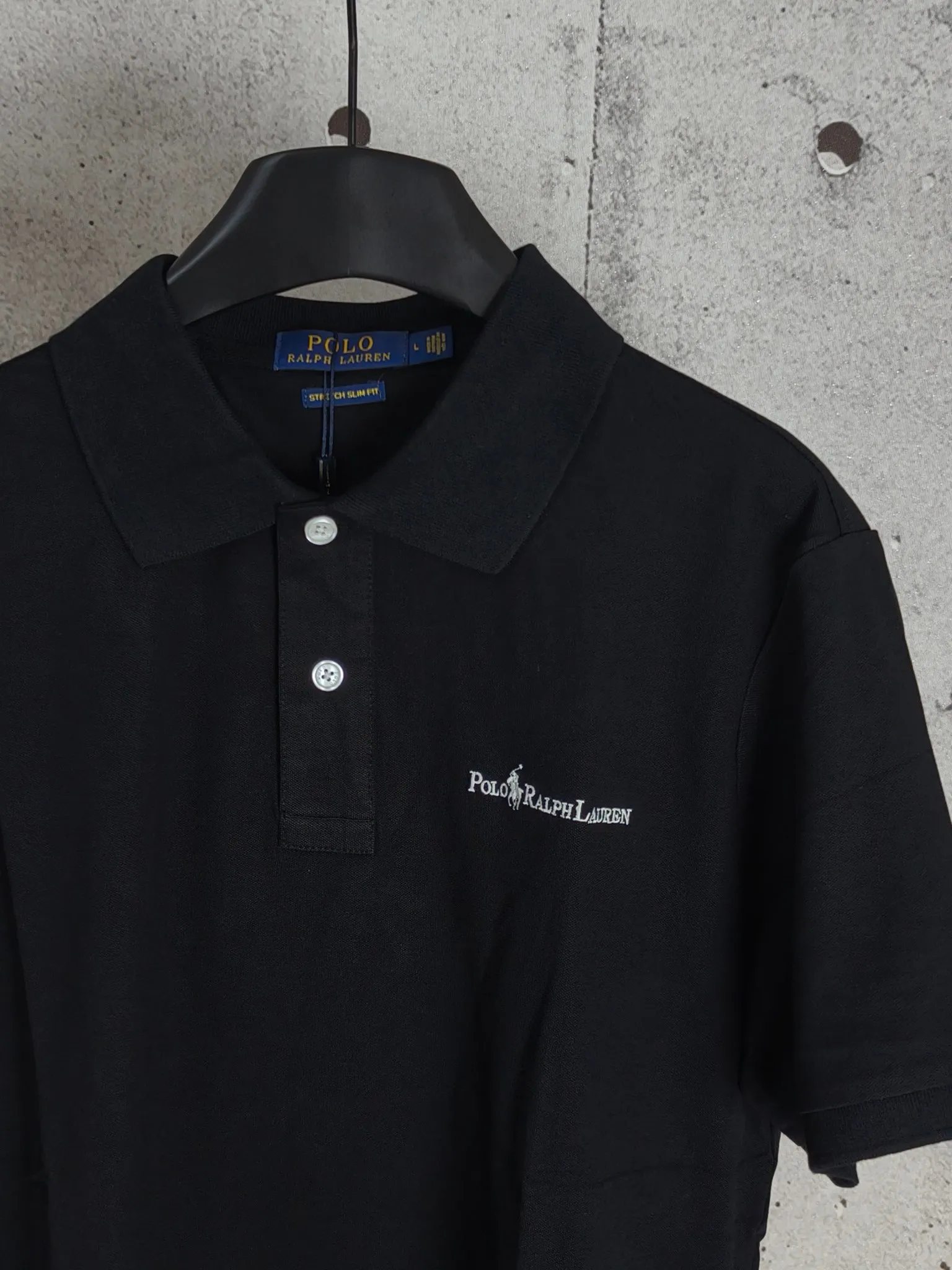 P190 Real shot quality high version of Ralph Lauren RL pony classic embroidered polo shirt short-sleeved high-end quality complete with three labels, comfortable and breathable, classic and simple, exquisite and fashionable, details showing high-end quality Color: black white navy blue Size: M-XXL